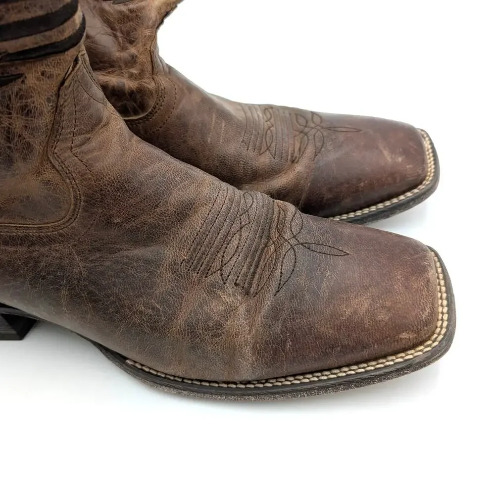 Ariat Circuit Patriot Western Boots Square Toe Men's Brown Size US14D EU48